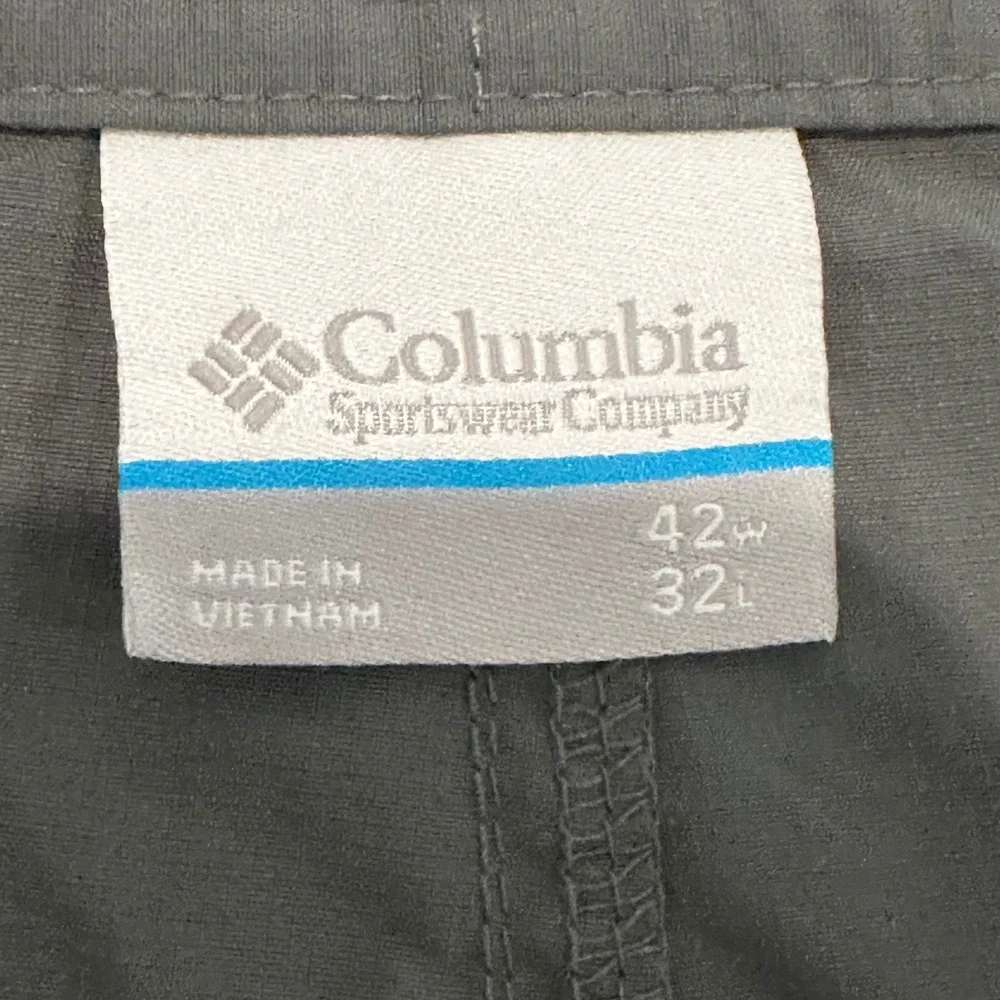 Columbia Mens Blood and Guts III Pant Grey 42x32 FM8281-028 Fishing Hiking NEW